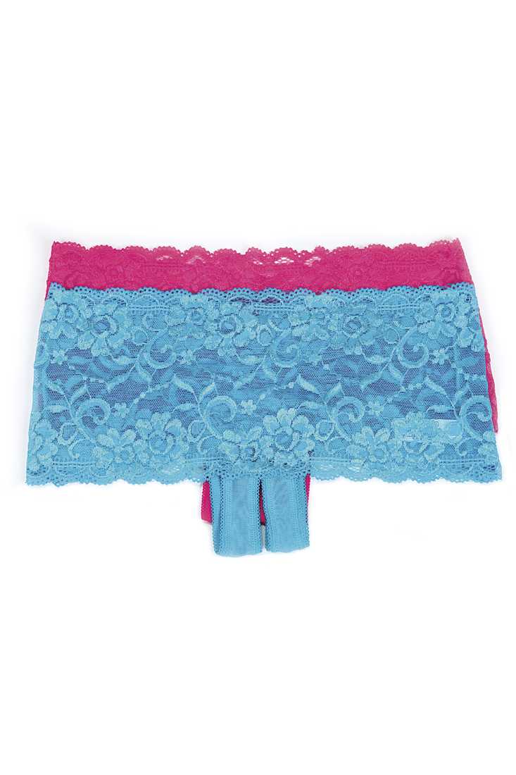 Turquoise Lace Body Shorts