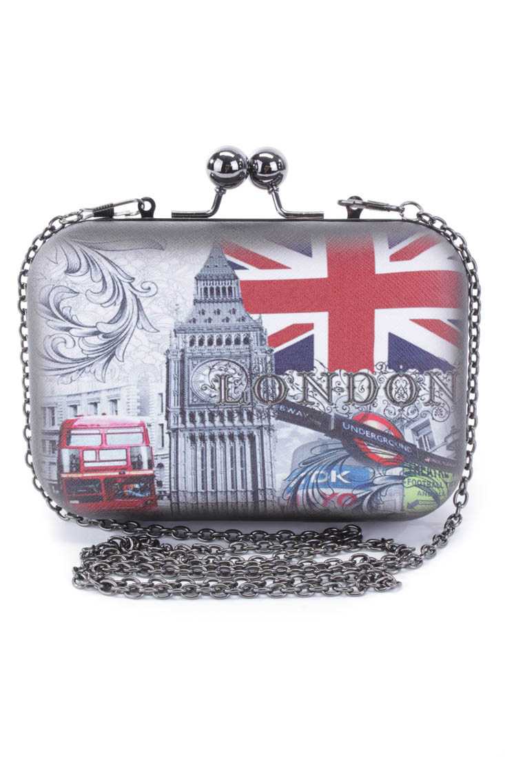 White Red Union Jack Mini Clutch