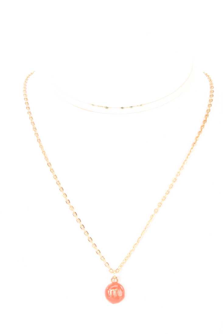Orange Cute Candy Design Causal Necklace