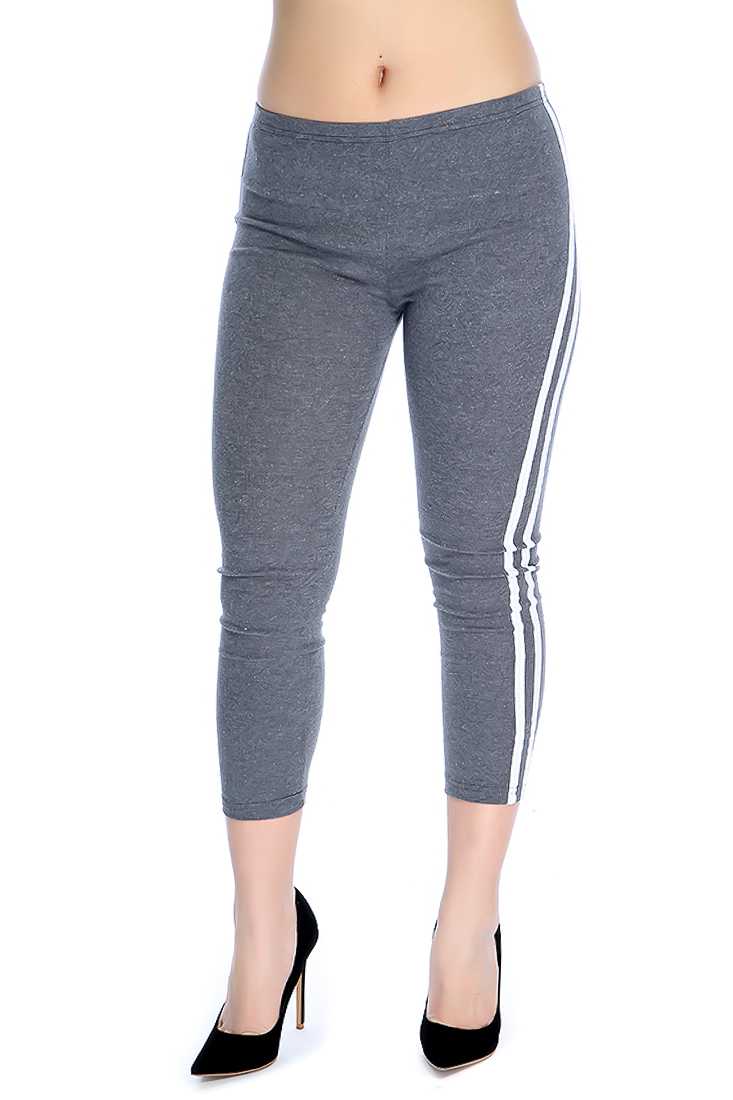 Stylish Grey Comfortable Fitted Leggings