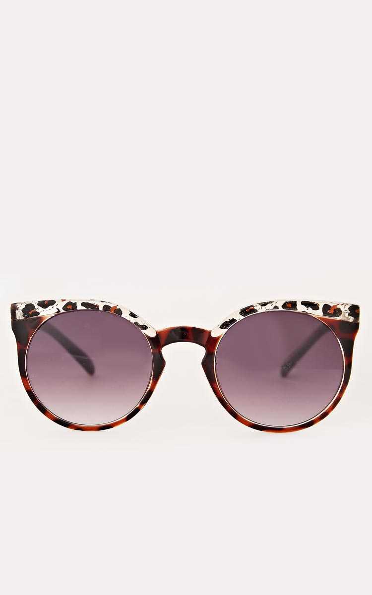 Wildly Bright Cat Eye Sunglasses - N/S - Brown Comb by Styles For Less