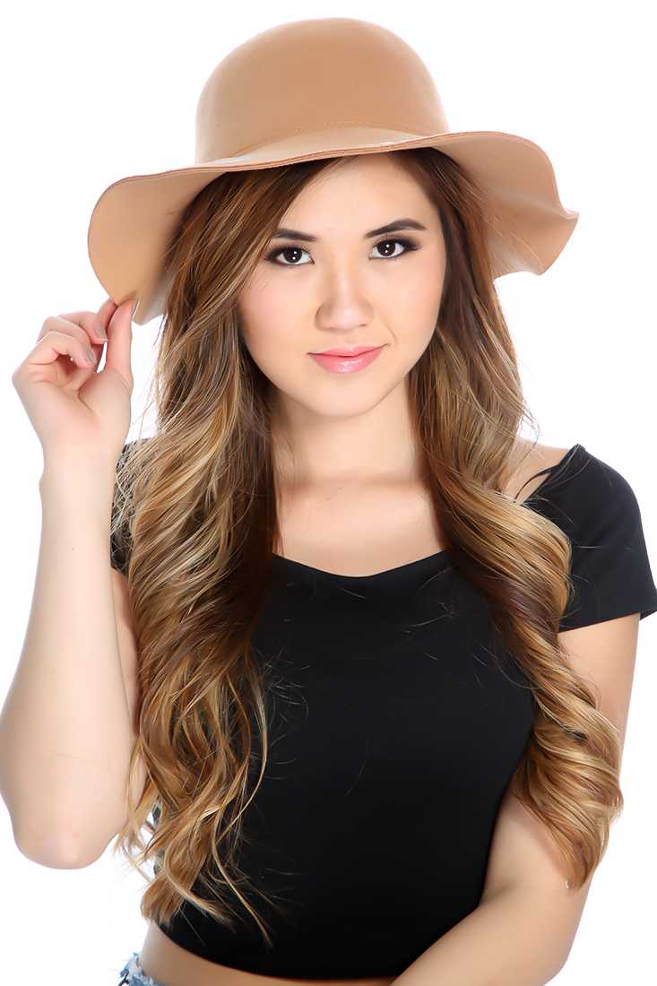 Camel Graphic Print Brim Floppy Hat