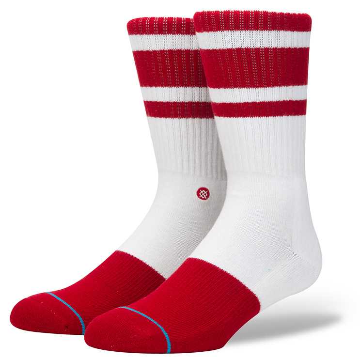 Stance White Out 2 Red M classic crew Socks