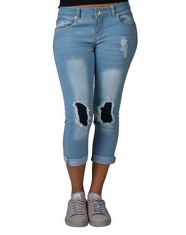 ESSENTIALS WOMENS Blue Clothing / Denim Shorts