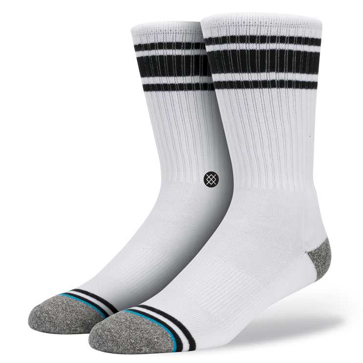 Stance White Out Black L CLASSIC CREW Socks