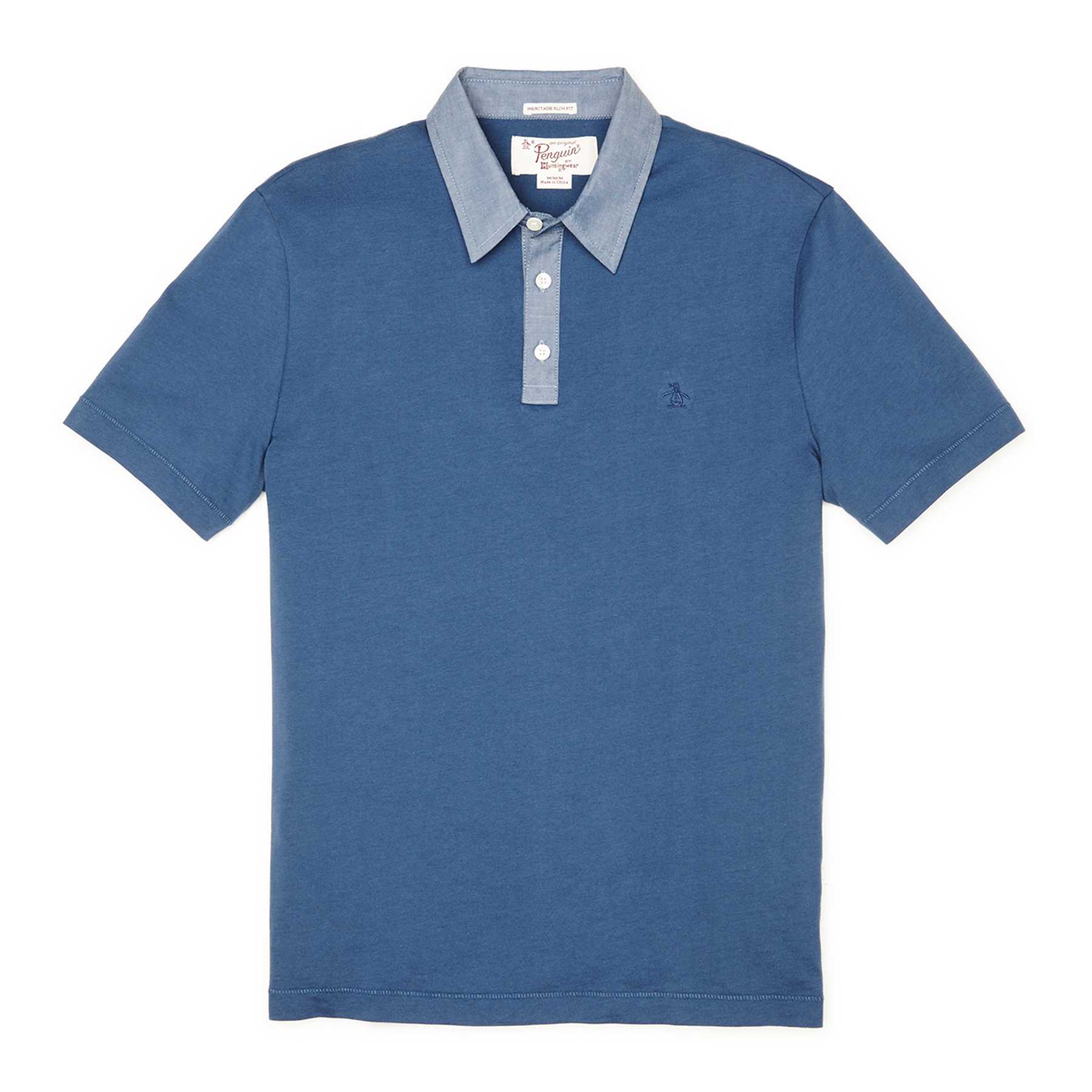 Original Penguin CHAMBRAY COLLAR POLO