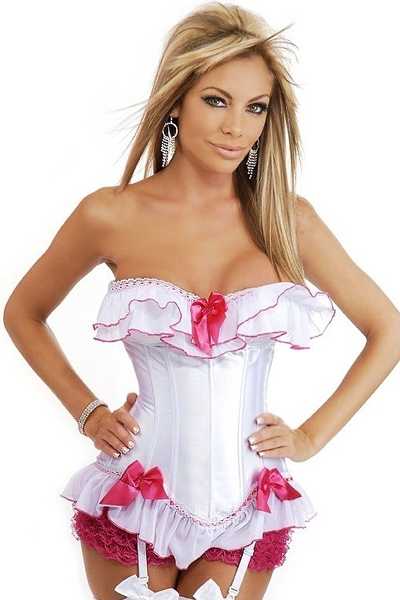 White Strapless Burlesque Corset Intimates
