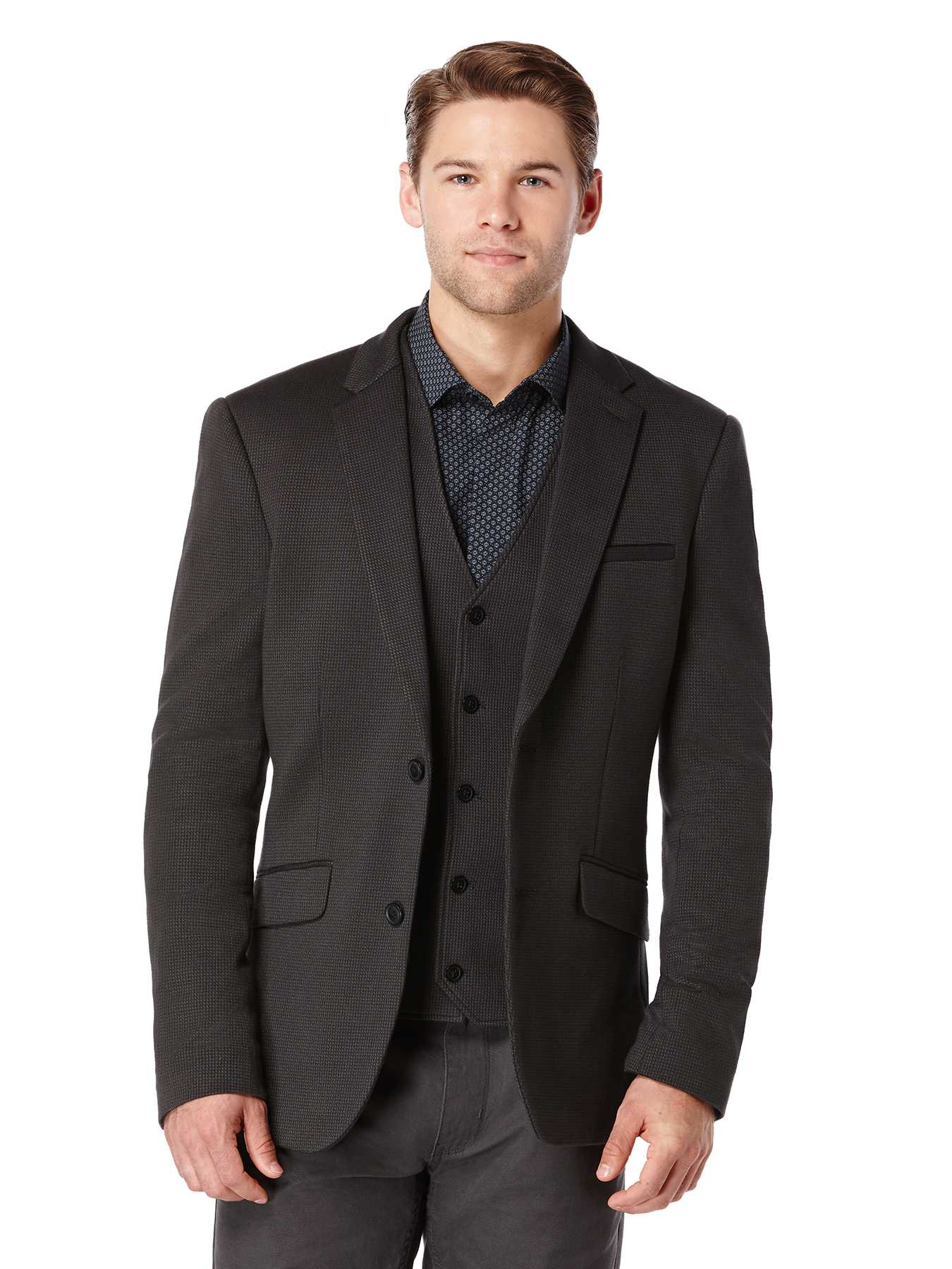 Perry Ellis Slim Fit Micro Pattern Suit Jacket