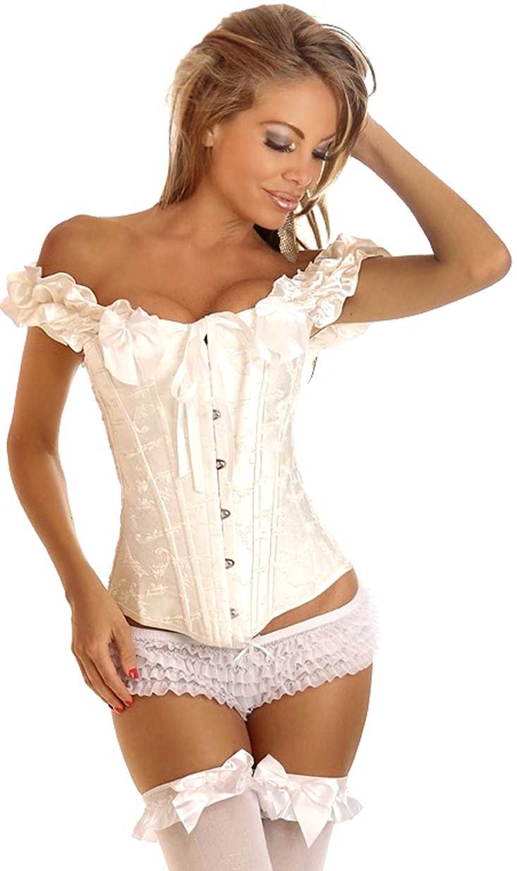Embroidered Peasant Top Corset