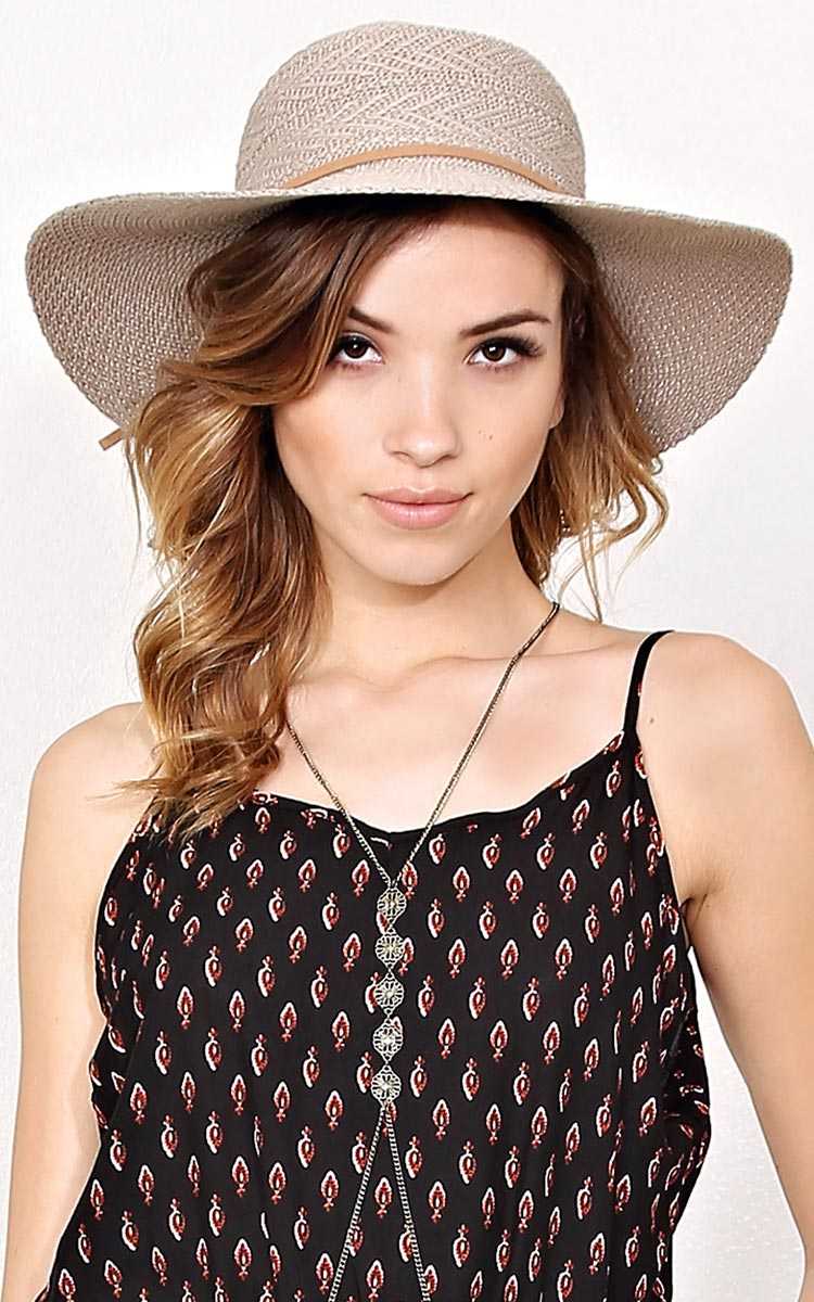 Montana Woven Floppy Hat - N/S - Taupe by Styles For Less