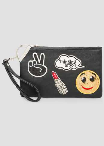 Emoji Patch Wristlet