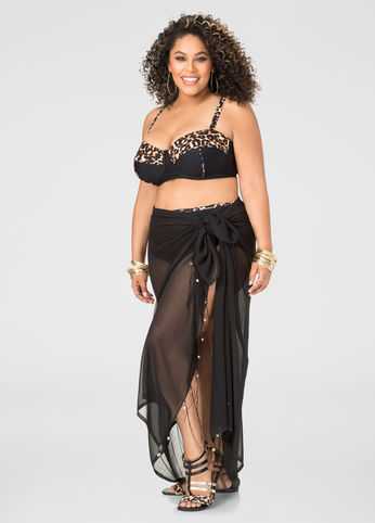 Fringe Sarong Swim Cover-Up