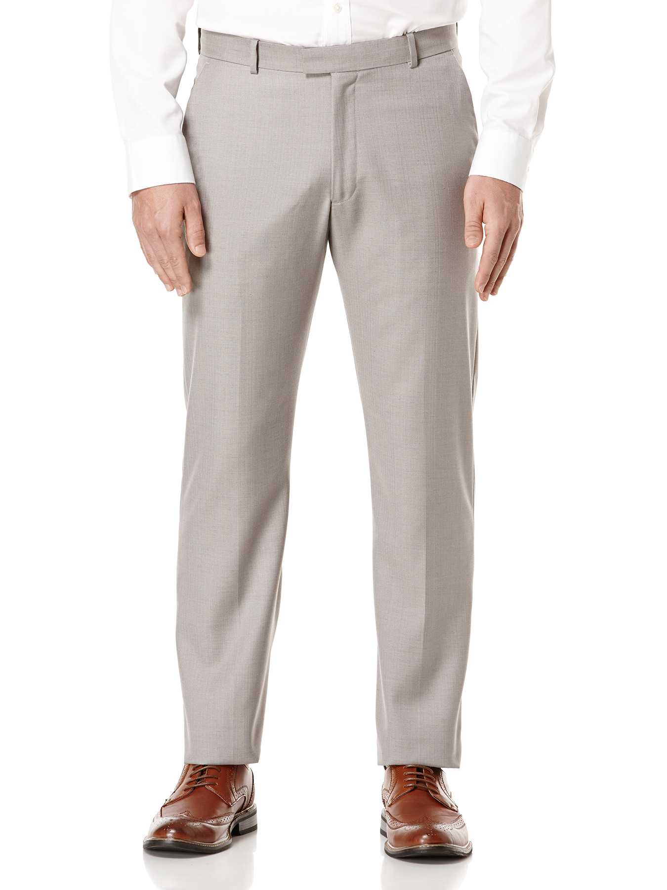 Perry Ellis Modern Fit Linen Herringbone Dress Pant