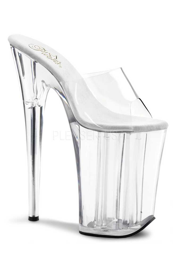Clear Slip On Platform Extreme High Heels PVC