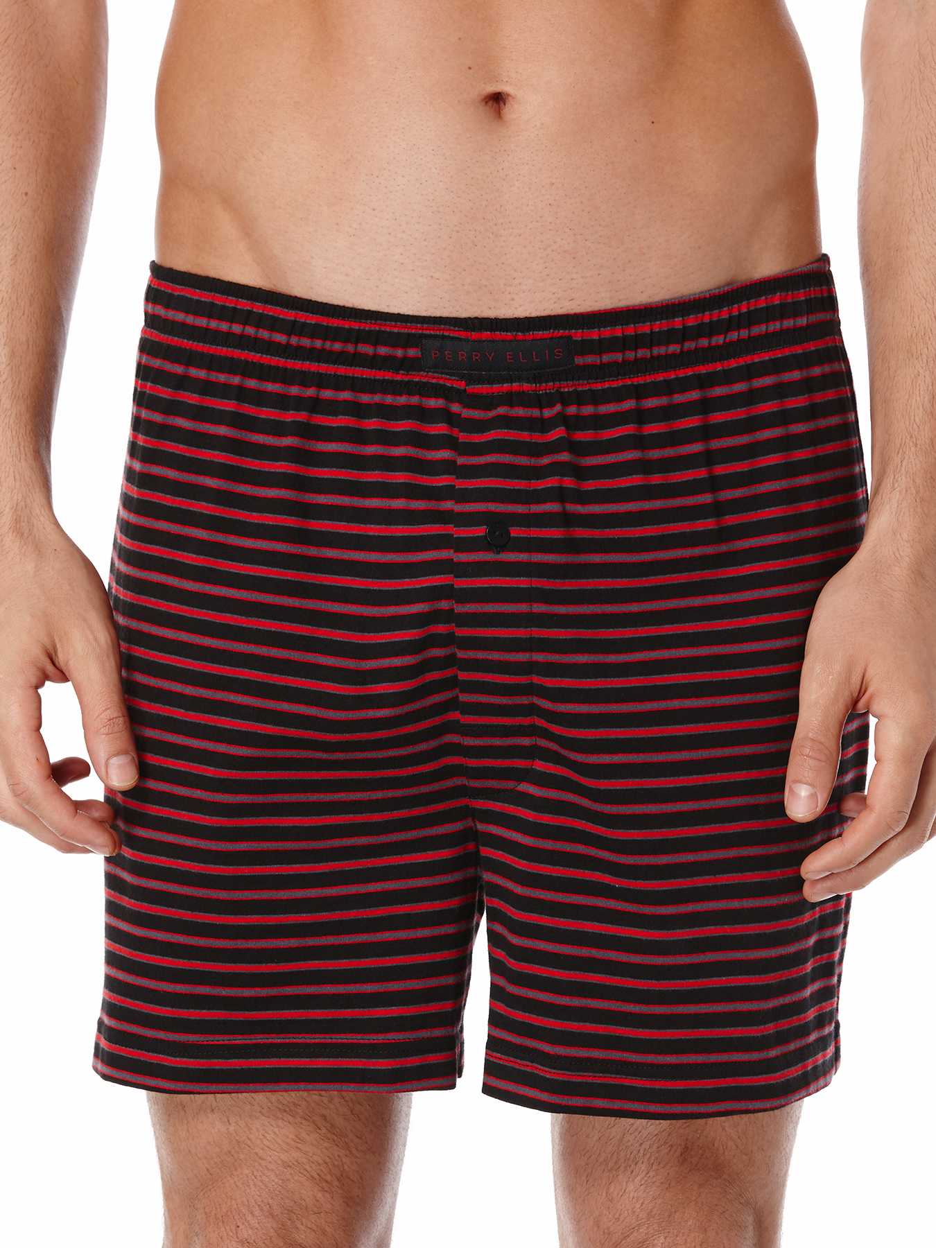 Perry Ellis Dual Stripe Knit Boxer Short