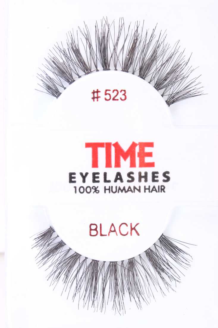 Black Full Volume Lengthening Glamour Human Hair Eyelashes