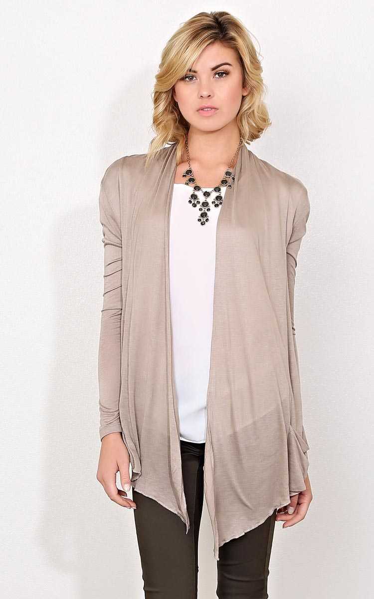 Pleasant Knit Wrap - - Mocha in Size by Styles For Less