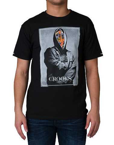 CROOKS AND CASTLES MENS Black Clothing / Tops