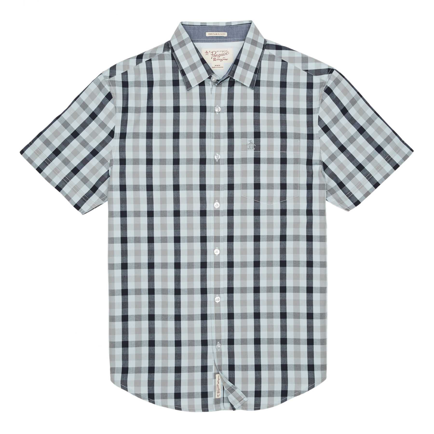 Original Penguin EXPLODED TRICOLOR GINGHAM SHIRT