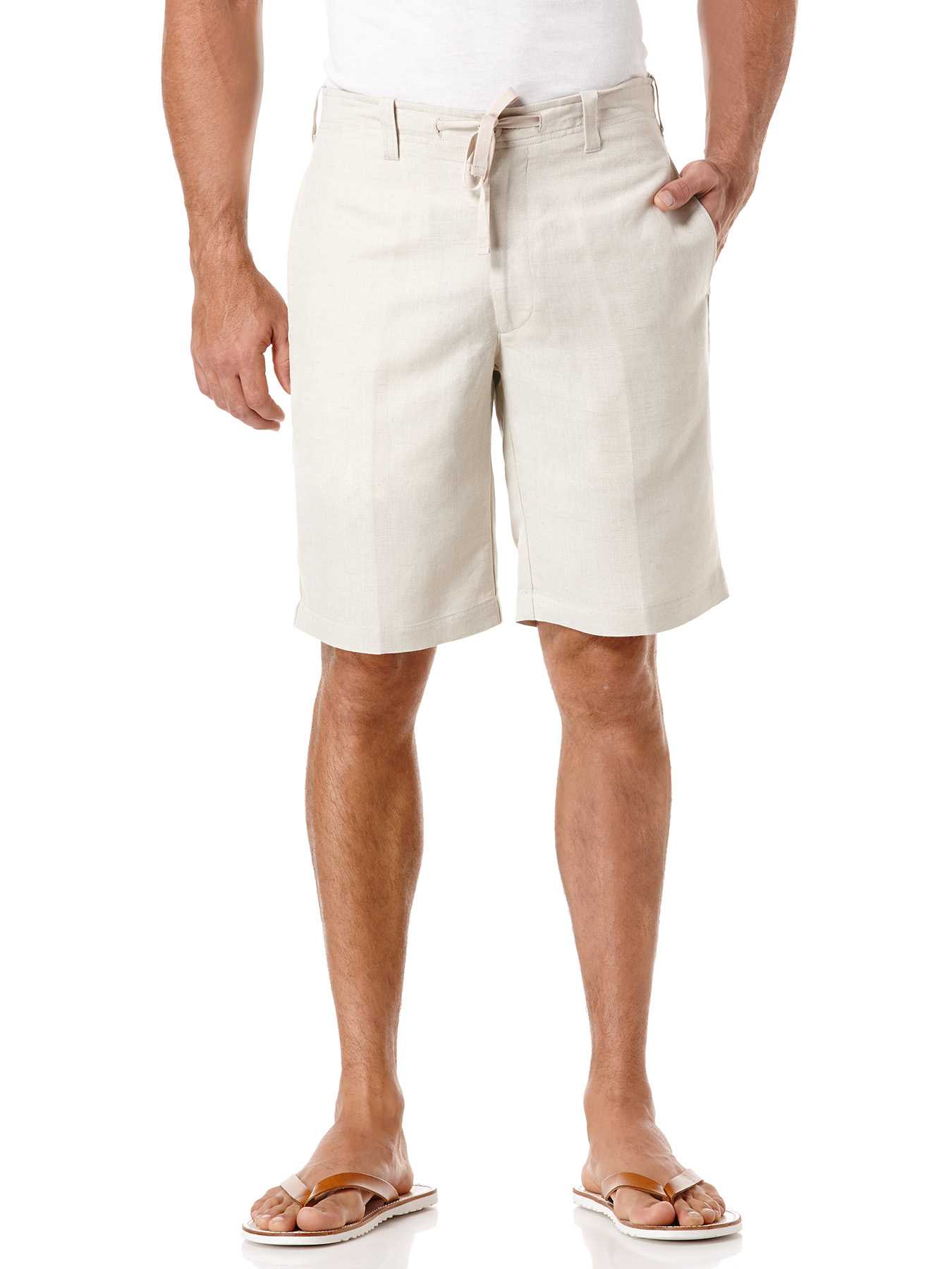 Cubavera Linen Flat Front Drawstring Short