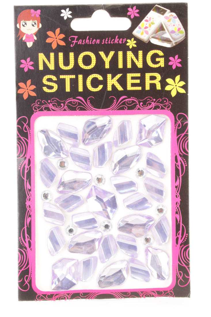 Lavender Faceted Beaded Gemstone Stickers