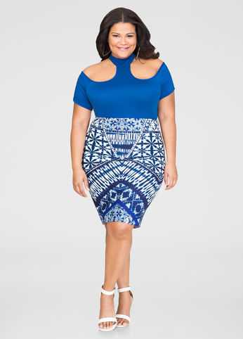 Batik Print Pencil Skirt
