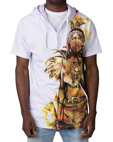 HUSTLE GANG MENS White Clothing / Tops