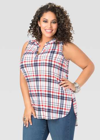 Plaid Hi-Lo Tunic