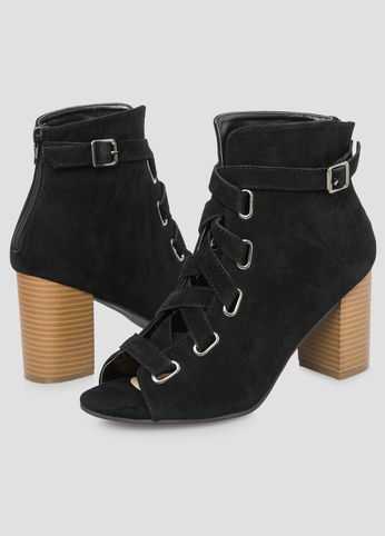 Criss Cross Ankle Bootie - Wide Width