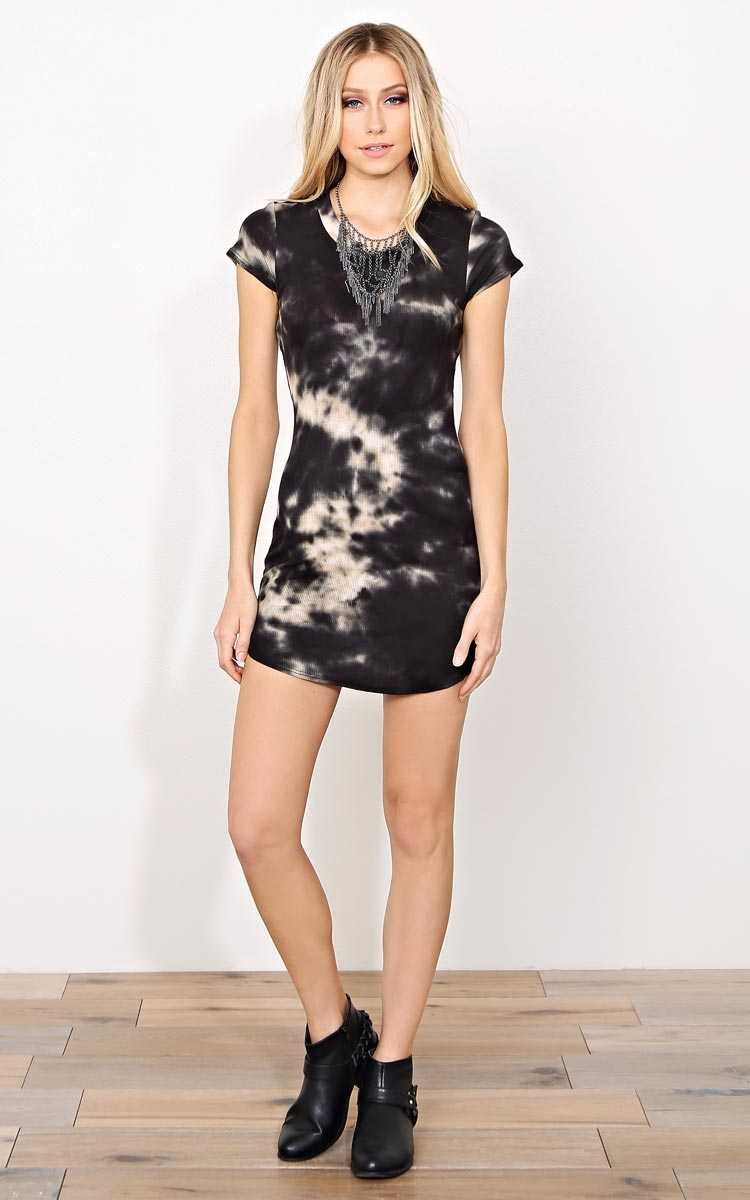 Ringo Tie Dye T Shirt Dress - - Combo in Size by Styles For Less
