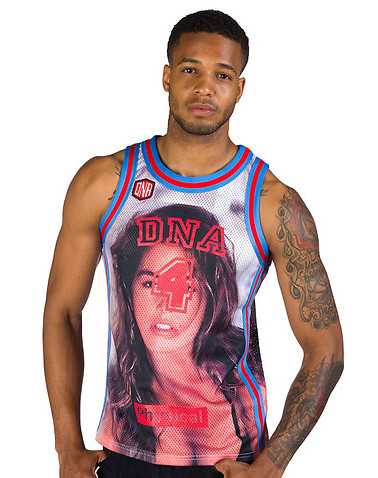 DOUBLE NEEDLE MENS White Clothing / Tank Tops XL