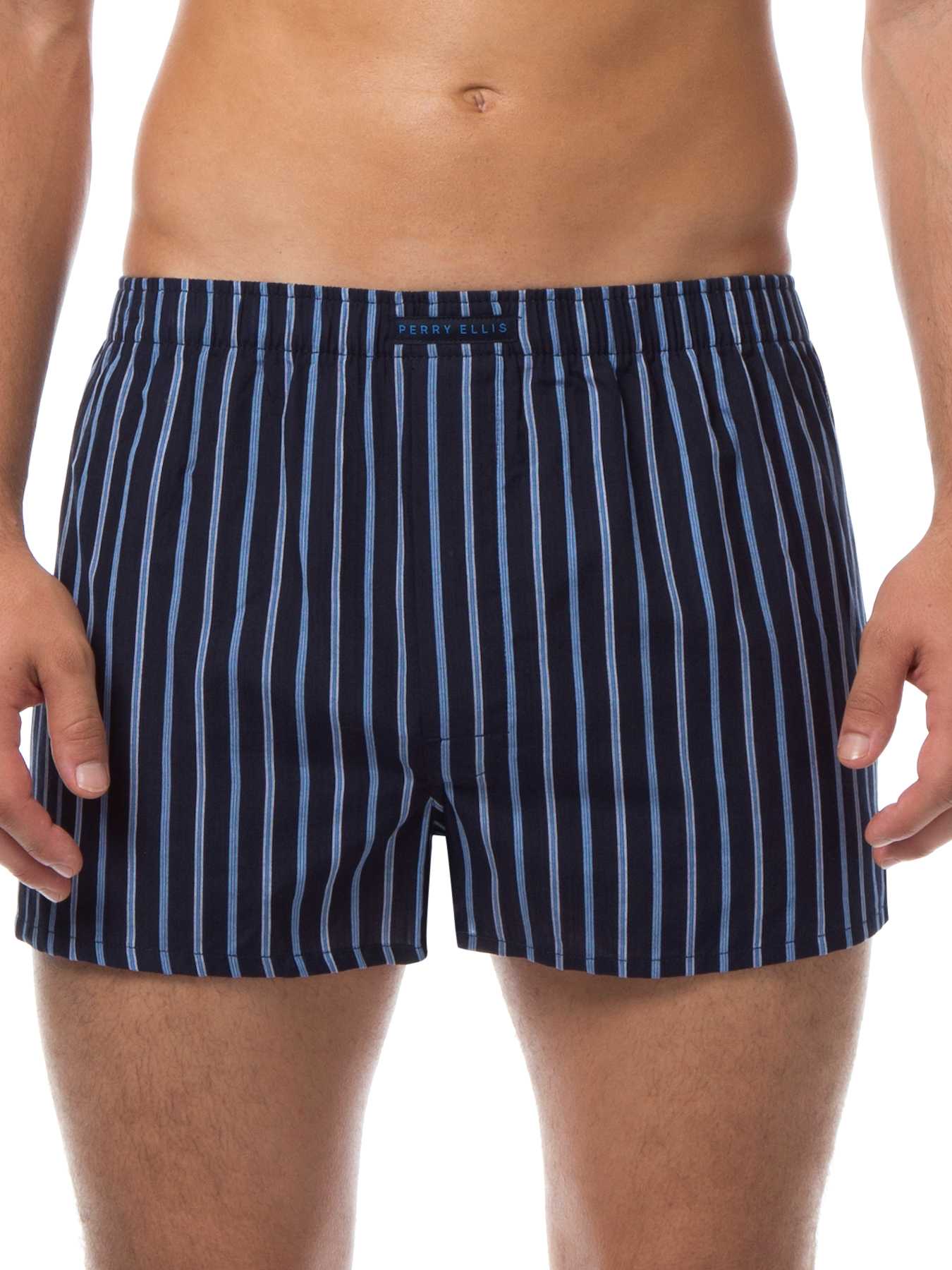 Perry Ellis 3 Pack Stripe Woven Boxers