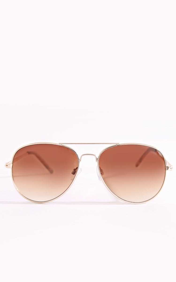Gia Aviator Sunglasses - N/S - Gold by Styles For Less