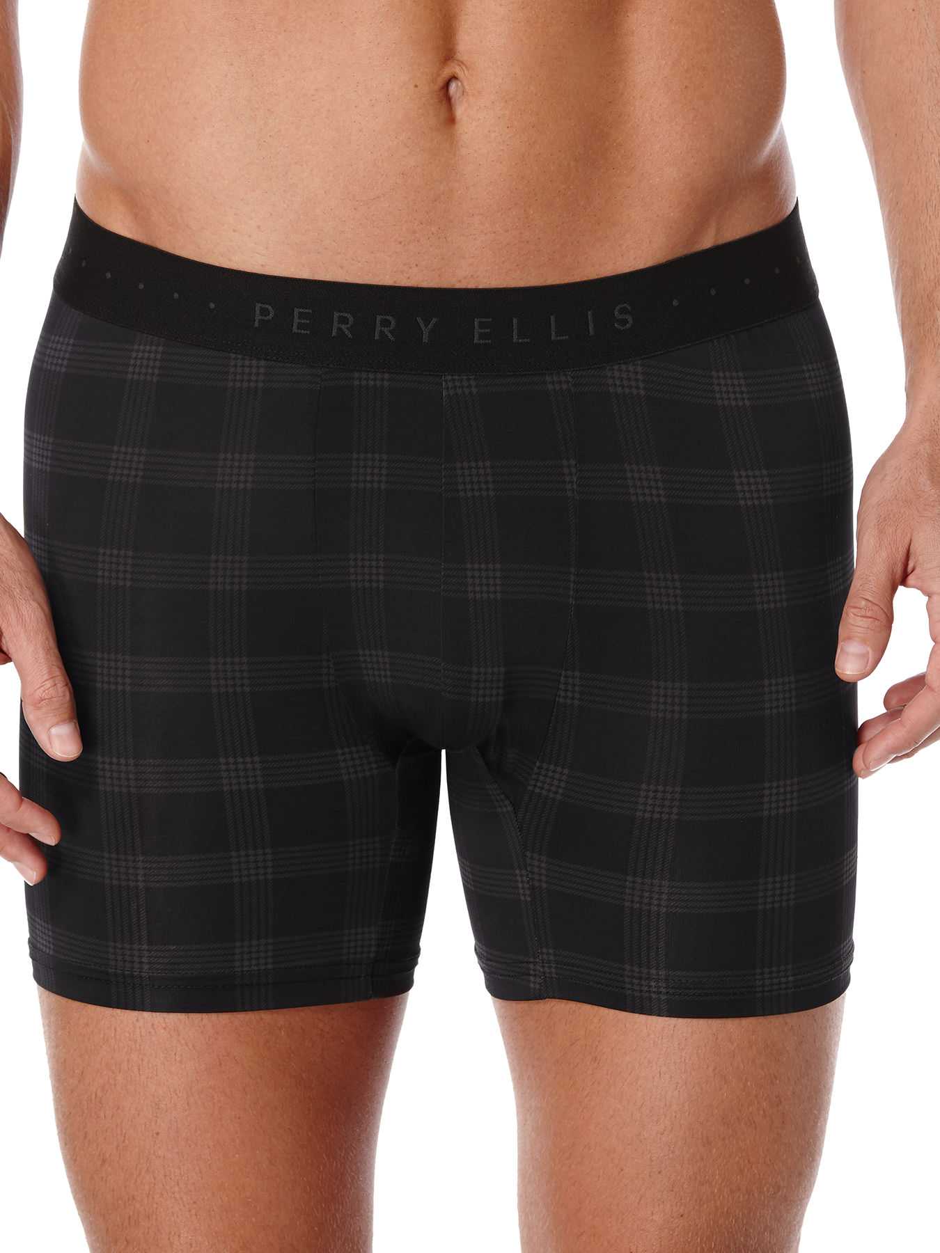 Perry Ellis Luxe Plaid Boxer Brief