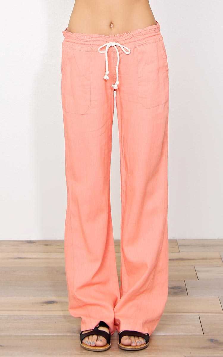 Salmon Beach Goer Linen Shorts - - Salmon in Size by Styles For Less