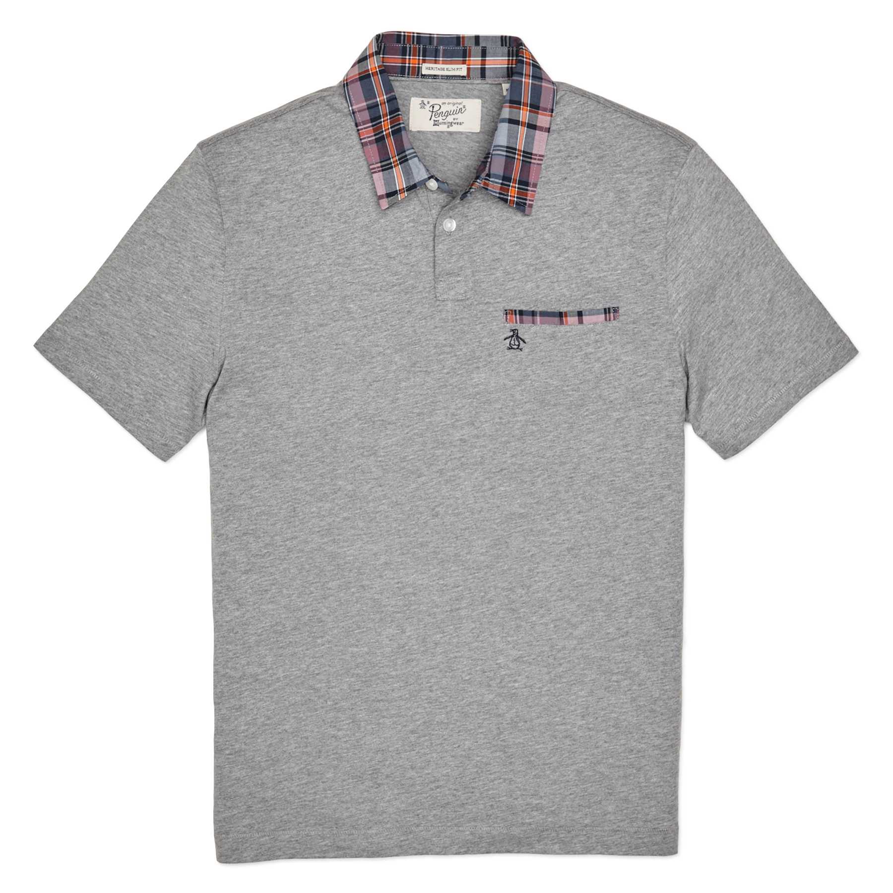 Original Penguin PLAID PATCH POCKET POLO