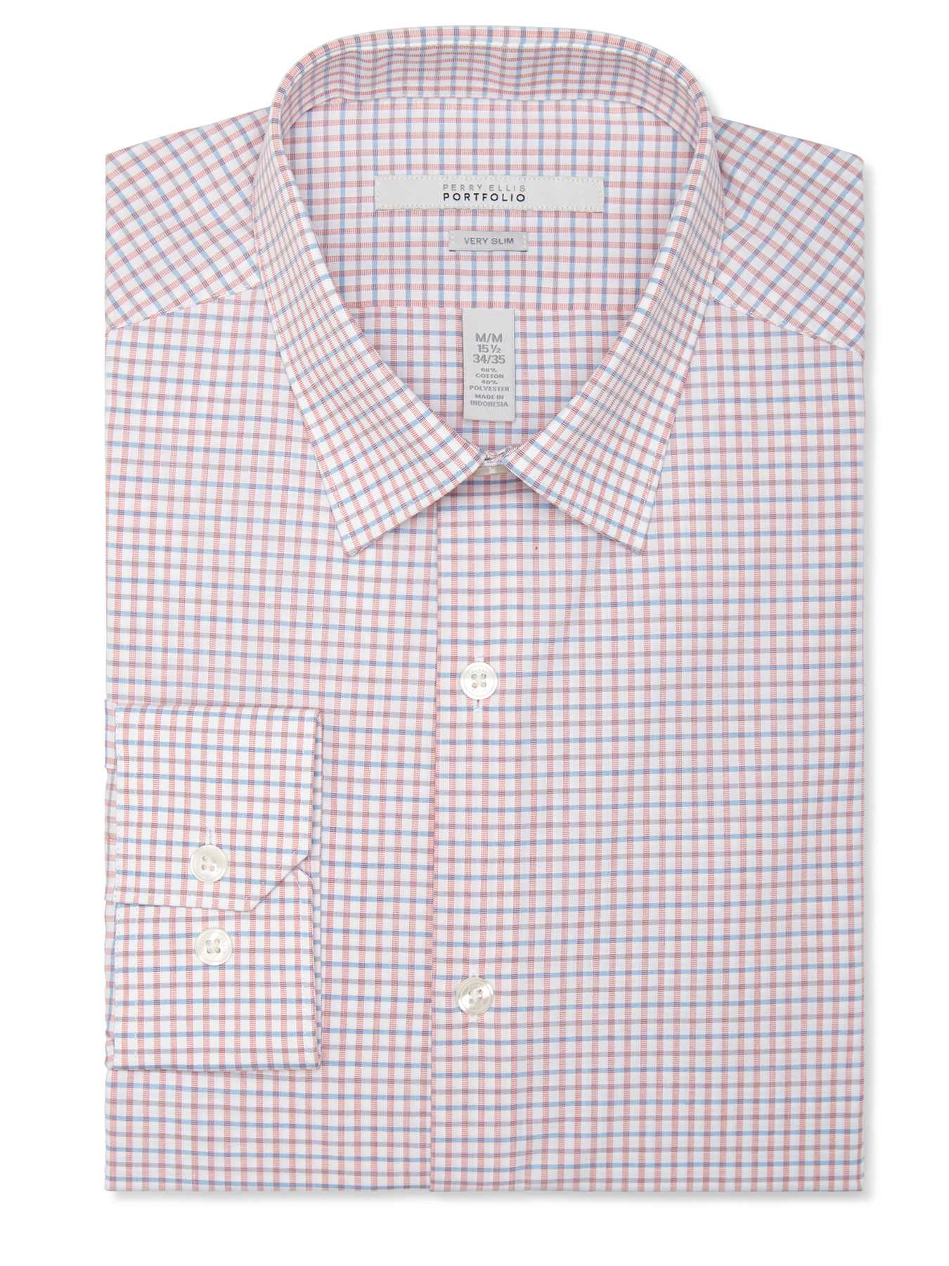 Perry Ellis Very Slim Micro Check Dress Shirt