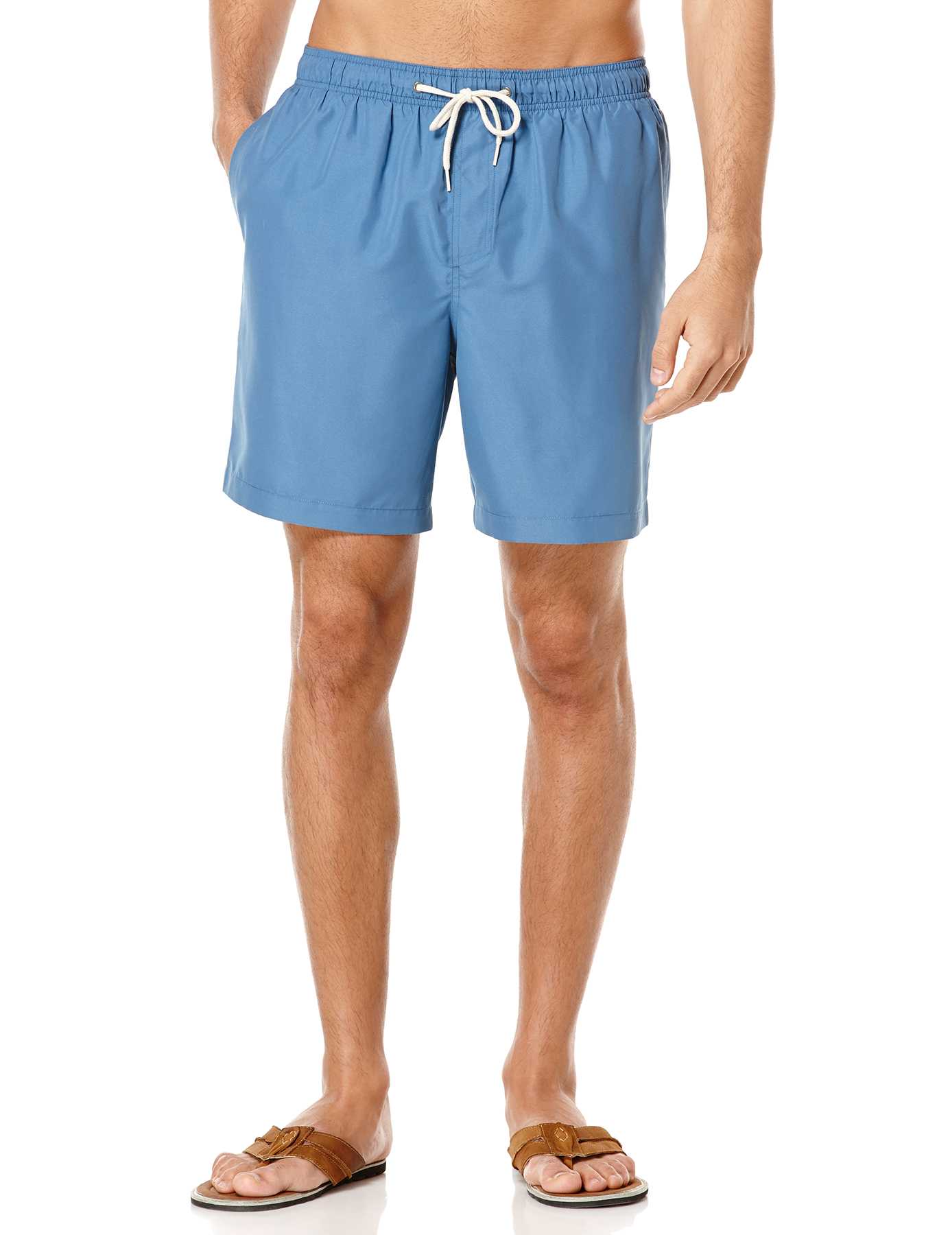 Cubavera Solid Full Elastic Swim Short