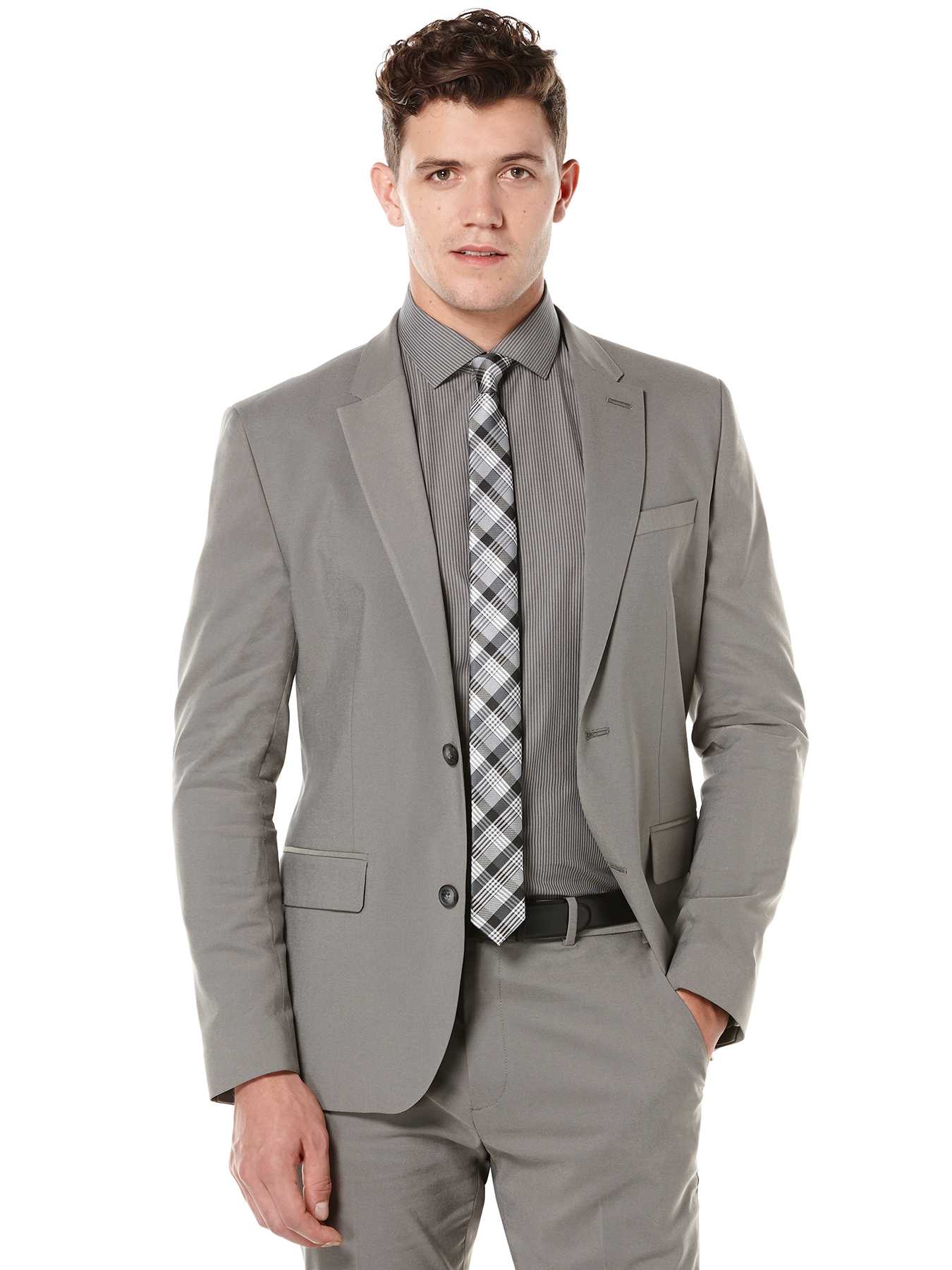 Perry Ellis Very Slim Iridescent Twill Suit Jacket
