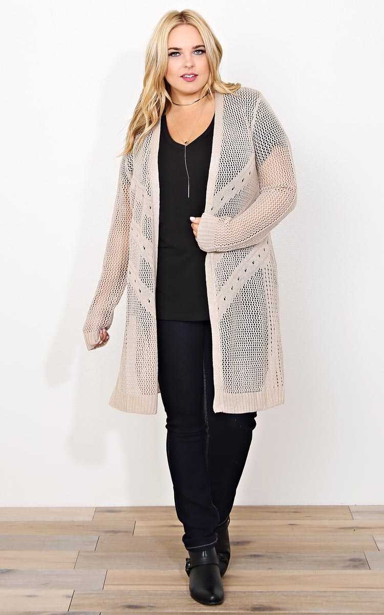 Plus Size Chevron Cool Breeze Knit Wrap - in Size 3X by Styles For Less