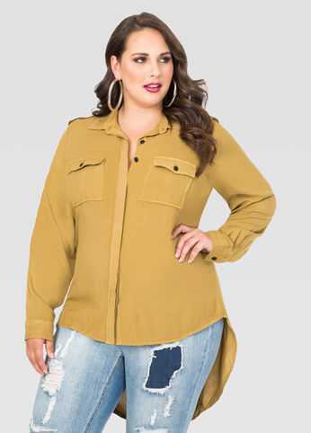 Extended Back Military Shirt