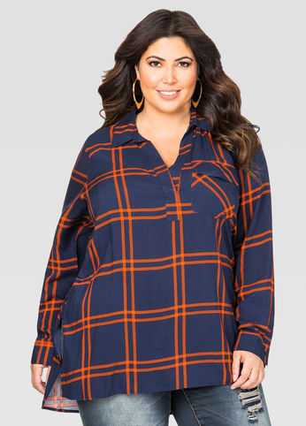 Plaid Hi-Lo Tunic