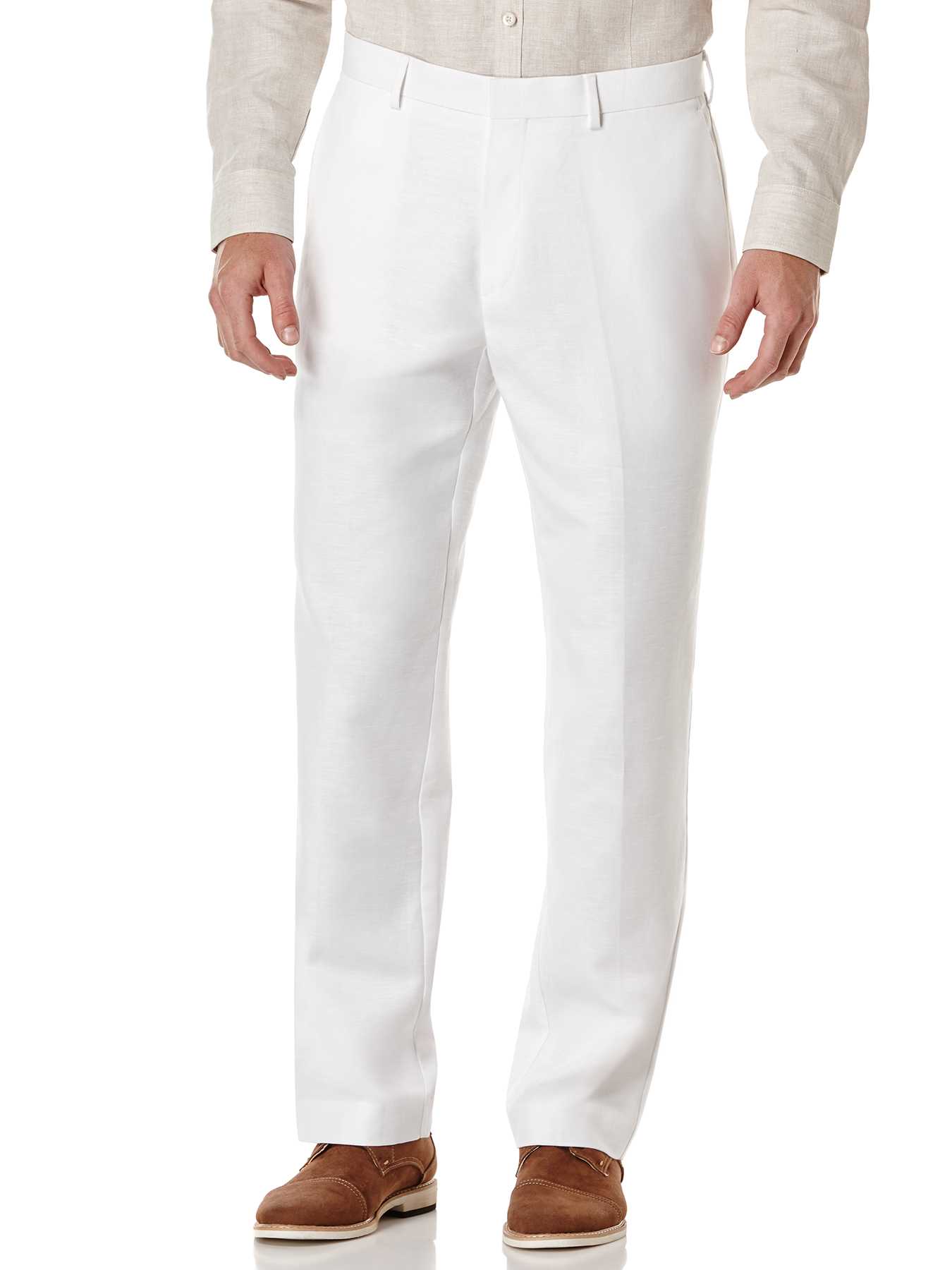 Cubavera Linen Blend Flat Front Pant