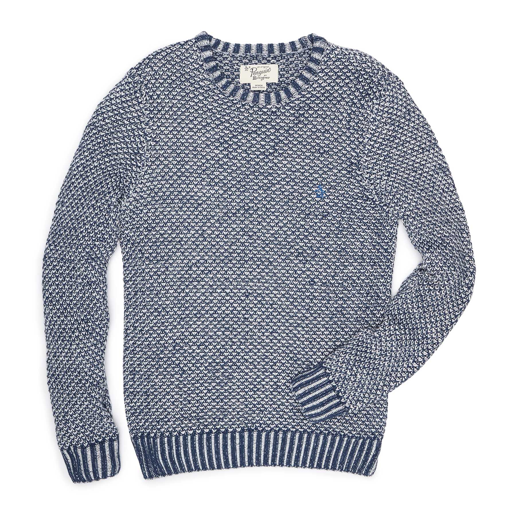 Original Penguin STITCH PATTERN CREW NECK SWEATER