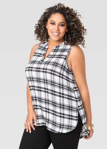 Plaid Hi-Lo Tunic