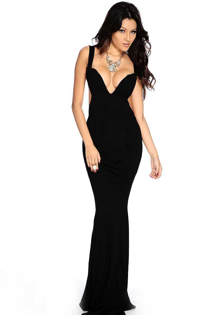 Black Backless Mermaid Dress