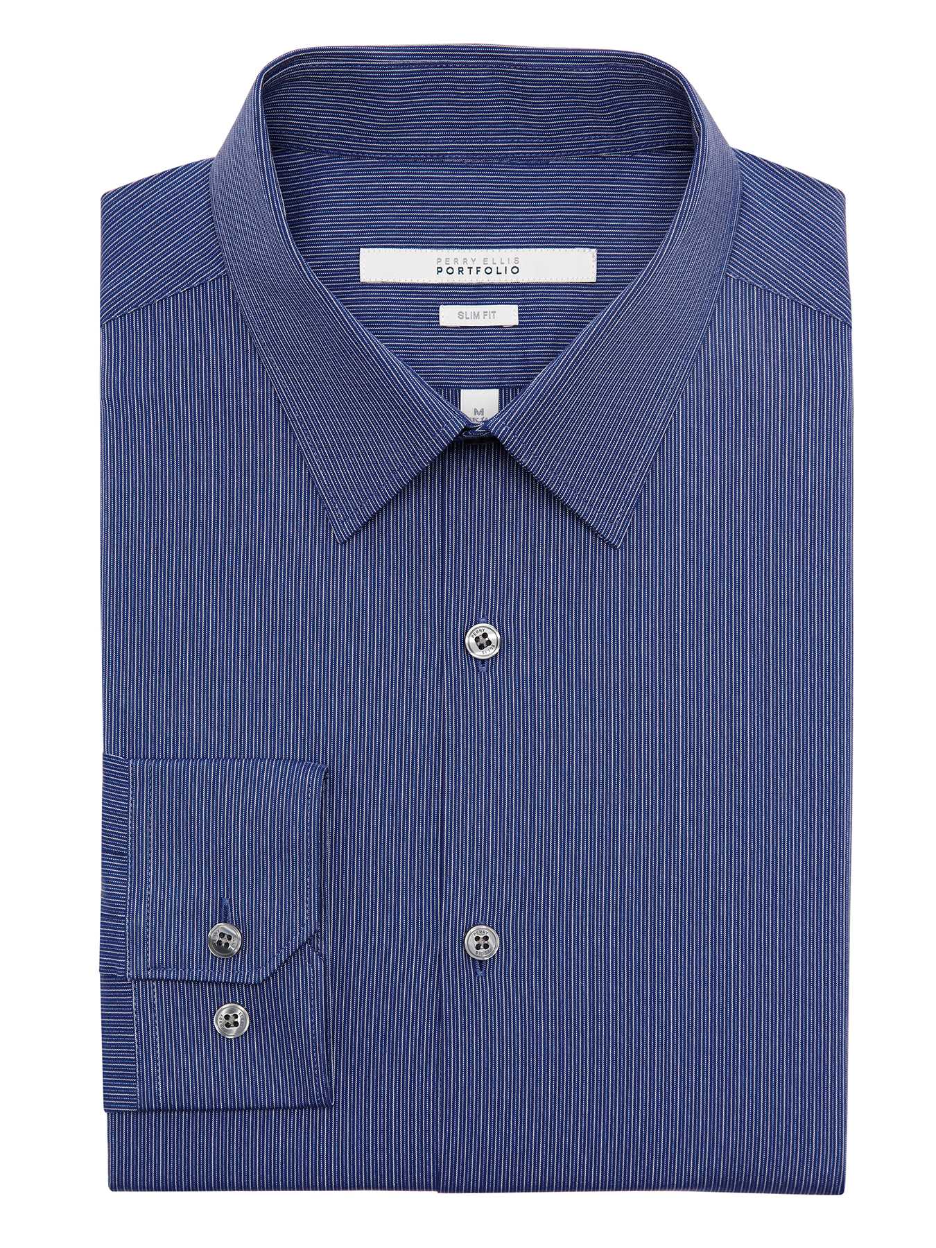 Perry Ellis Slim Fit Micro Stripe Dress Shirt