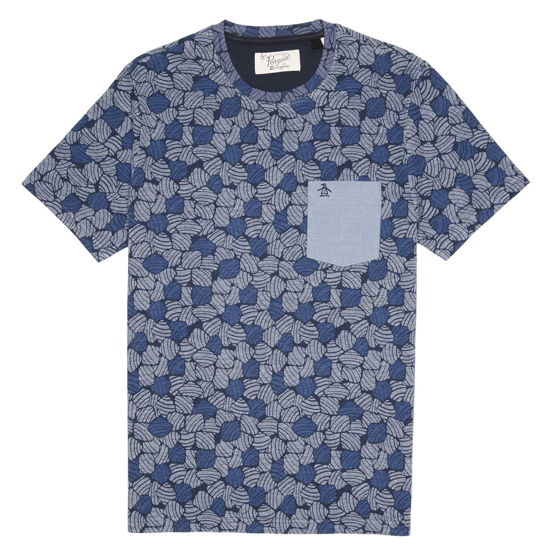 Original Penguin CHAMBRAY LOOK ALLOVER SHELL TEE