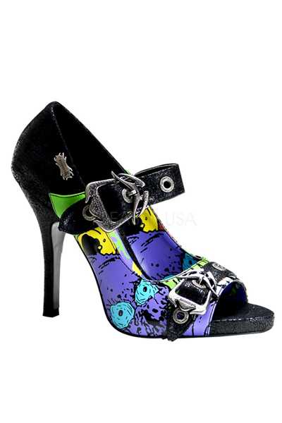 Black Demonia Reaper Maryjane High Heels