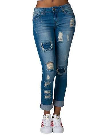 ESSENTIALS WOMENS Blue Clothing / Denim Shorts